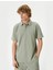 4SAM10001MK Mnt Mınt Erkek Pamuk Jersey Kısa Kollu Polo Yaka Basıc T-Shırt 3