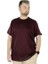 Büyük Beden Erkek Tshirt Bisiklet Yaka Basic 20031 Bordo 1