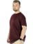 Büyük Beden Erkek Tshirt Bisiklet Yaka Basic 20031 Bordo 2