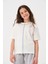 Genç Kız Çocuk Zincir Kolye Detaylı Baskılı T-Shirt 1