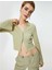 Uzun Çan Kol Gömlek Dokulu Slim Fit - Koton - 4SAL10133IK - Yeşil - Xl 1