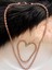 Unisex Rosegold Kalın (3mm) Burgu Çelik Kolye ve Bileklik Set 1