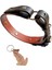 Köpek boyun tasması hakiki deri kahverengi siyah kalınlık:4mm genişlik:3cm boyun ölçüsü:M.32-40cm ayarlanabilir dog collar T1-26 3