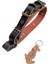 Köpek boyun tasması hakiki deri kahverengi siyah kalınlık:4mm genişlik:3cm boyun ölçüsü:M.32-40cm ayarlanabilir dog collar T1-26 1