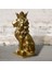 Gold Aslan Biblo Heykel 3