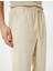 Gabardin Pantolon Beli Bağcıklı Cep Detaylı - Koton - 4SAM40046HW - Bej - 38 5