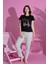 Dreamy Pamuklu Kalp Desenli Kısa Kollu Kadın Pijama Takımı 2