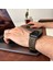 Apple Watch Uyumlu Deri Kordon Ultra Haki Deri saat kordonu delikli 3