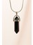 Obsidyen Doğal Taşı Zincirli El Yapımı Tasarımlı Kolye Uç: 3,5 cm Zincir: 20 cm Kutulu 1