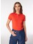 Baskılı Mercan Kadın Polo T-Shirt 1