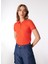 Baskılı Mercan Kadın Polo T-Shirt 4