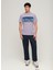 Bisiklet Yaka Baskılı Mor Erkek T-Shirt M1011904A2AC_CALI Strıped Logo T Sh 3