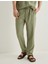 Gabardin Pantolon Beli Bağcıklı Cep Detaylı - Koton - 4SAM40046HW - Haki - 38 2