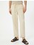 Gabardin Pantolon Beli Bağcıklı Cep Detaylı - Koton - 4SAM40046HW - Bej - 48 4