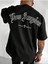 Erkek Siyah Los Angeles Forever Freedom Baskılı Oversize Tişört 1