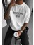 Erkek 1898 Brooklyn Beyaz Oversize Salas Boyfriend T-Shirt 2