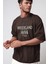 Erkek 1898 Brooklyn Kahverengi Oversize Salas Boyfriend T-Shirt 2