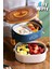 1200 ml Iki Kat Üç Bölme Paslanmaz Çelik Bento Lunch Box Yeni Nesil Sefer TASI-ÇATALLIKAŞIK-FFLBOX50251 8