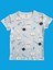Kısa Kollu Desenli Çocuk Pijama Takım #baskılıçocukpijamatakım #mavidesenlipijama #çamaşırbahçesi 2