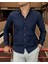 Erkek, Slim Fit, Dar Kesim, Hakim Yaka, Old Money Culture, Pamuklu, Keten Dokuma Gömlek 24INPG09 1
