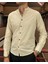 Erkek, Slim Fit, Dar Kesim, Hakim Yaka, Old Money Culture, Pamuklu, Keten Dokuma Gömlek 24INPG09 1