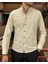 Erkek, Slim Fit, Dar Kesim, Hakim Yaka, Old Money Culture, Pamuklu, Keten Dokuma Gömlek 24INPG09 2