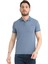 Erkek Küllü Mavi Polo Yaka Pamuklu Yazlık Kısa Kollu T Shirt 1