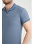Erkek Küllü Mavi Polo Yaka Pamuklu Yazlık Kısa Kollu T Shirt 3