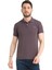 Erkek Küllü Mor Polo Yaka Yazlık Pamuklu Kısa Kollu T Shirt 1