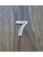 Kapı Numarası 4.2 cm No:7 Kendinden Yapışkanlı Krom Metal Dolap,ayakkabılık,raf,posta Kutu Numarası 1
