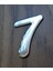 Kapı Numarası 4.2 cm No:7 Kendinden Yapışkanlı Krom Metal Dolap,ayakkabılık,raf,posta Kutu Numarası 2