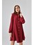 Bordo Ahşap Düğmeli Tunik 1