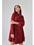 Bordo Ahşap Düğmeli Tunik 2