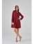 Bordo Ahşap Düğmeli Tunik 3
