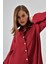 Bordo Ahşap Düğmeli Tunik 4
