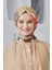 Scarf Linen Keten Karışımlı Pamuklu Rose Desenli Eşarp 1