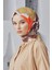 Scarf Linen Keten Karışımlı Pamuklu Rose Desenli Eşarp 2