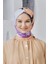 Scarf Linen Keten Karışımlı Pamuklu Rose Desenli Eşarp 1