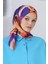 Scarf Linen Keten Karışımlı Pamuklu Sulu Boya Desenli Eşarp 2