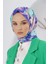 Scarf Linen Keten Karışımlı Pamuklu Zambak Desenli Şal 1