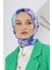 Scarf Linen Keten Karışımlı Pamuklu Zambak Desenli Şal 2