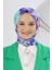Scarf Linen Keten Karışımlı Pamuklu Zambak Desenli Şal 3