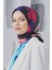 Scarf Linen Keten Karışımlı Pamuklu Peony Desenli Eşarp 2