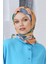 Scarf Linen Keten Karışımlı Pamuklu Sulu Boya Desenli Eşarp 2