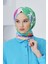 Scarf Linen Keten Karışımlı Pamuklu Rose Desenli Şal 2