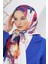 Scarf Linen Keten Karışımlı Pamuklu Peony Desenli Şal 2