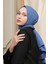 Scarf Kendinden Desenli Tek Renk Kayla Jakarlı Pamuklu Şal 1