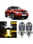 Nissan Juke 2010-2014 Makyajsız Kasa Uyumlu Mercekli Far Ampulü LED Xenon Çift Renk Sarı-Beyaz Far Şimşek Etkili Csp LED Lamba Uzun Kısa 2 Adet Takım 1
