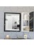 Aynalı Banyo Dolabı 80 cm Üst Modül Mdf Siyah 2