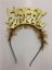 Gold Renk Happy Birthday Yazılı Eva Doğum Günü Parti Tacı 1